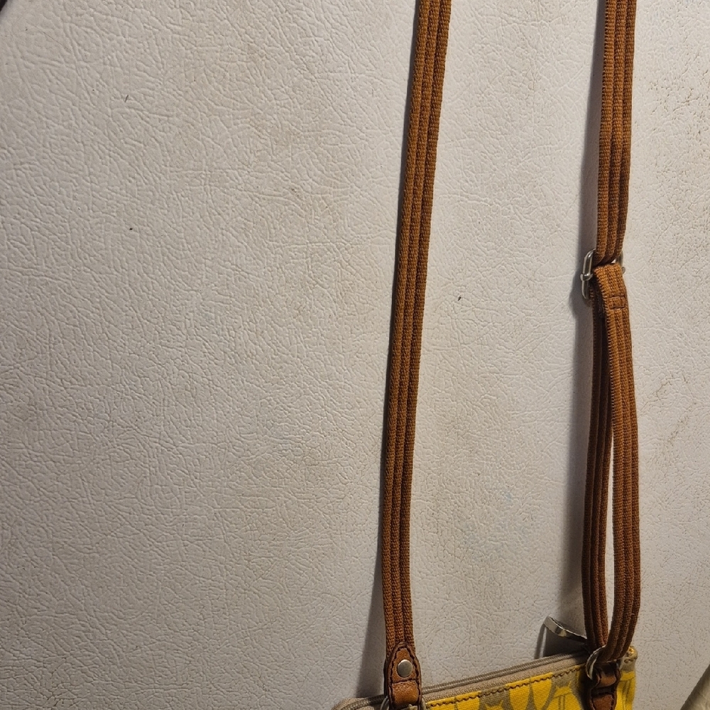 Fossil Mustard and Taupe Crossbody Bag - Picture 11 of 15